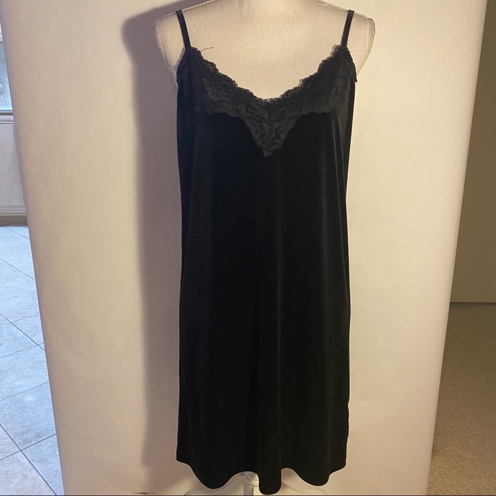 Love Ady Nordstrom Velvet & Lace Cami Dress